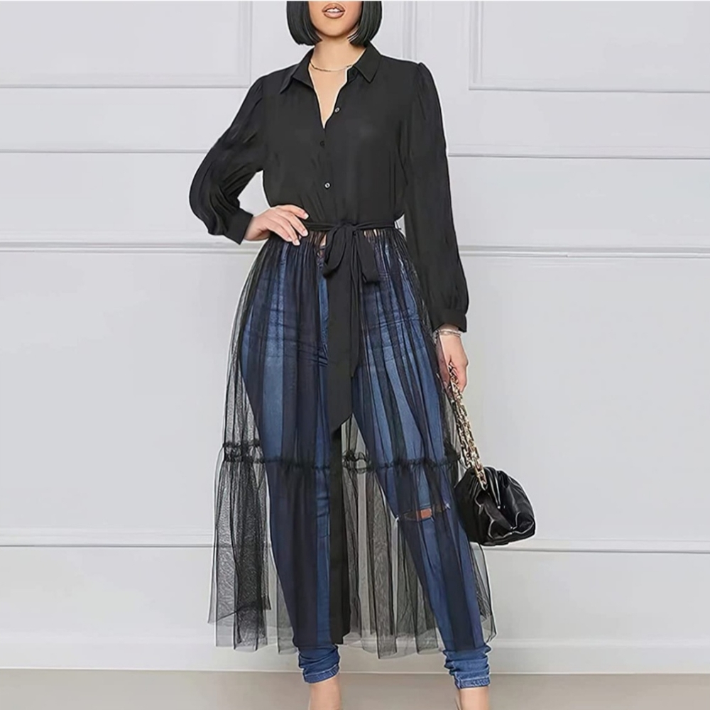 Long sleeve shirt dress